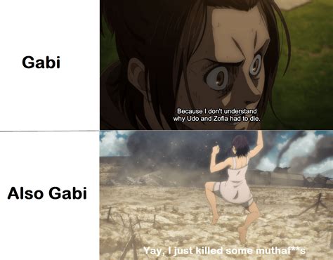 gabi the prisoner|Anime only defense of Gabi : r/GabiCult